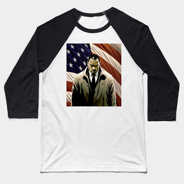 Dr. Martin Luther King Jr. No. 1: I Had a Dream Baseball T-Shirt by Puff Sumo